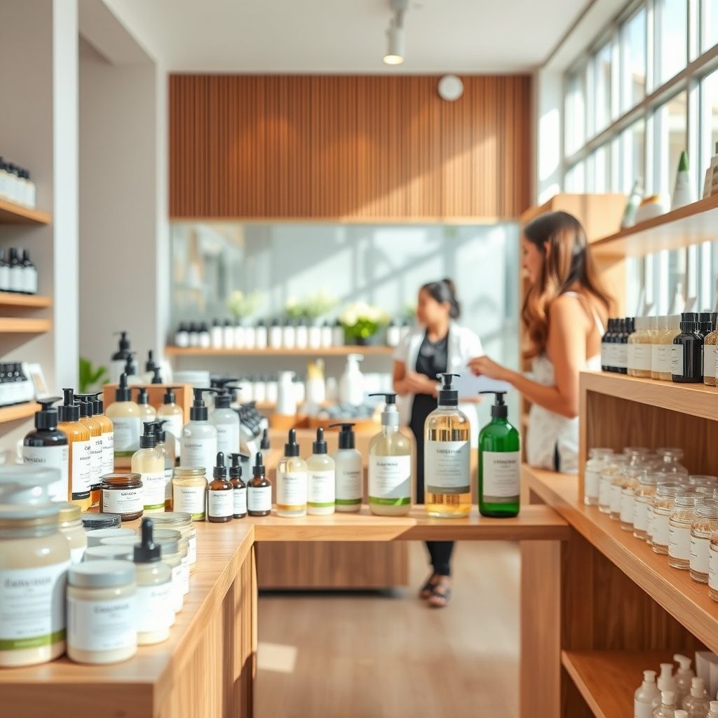スキンケア製品のコレクション